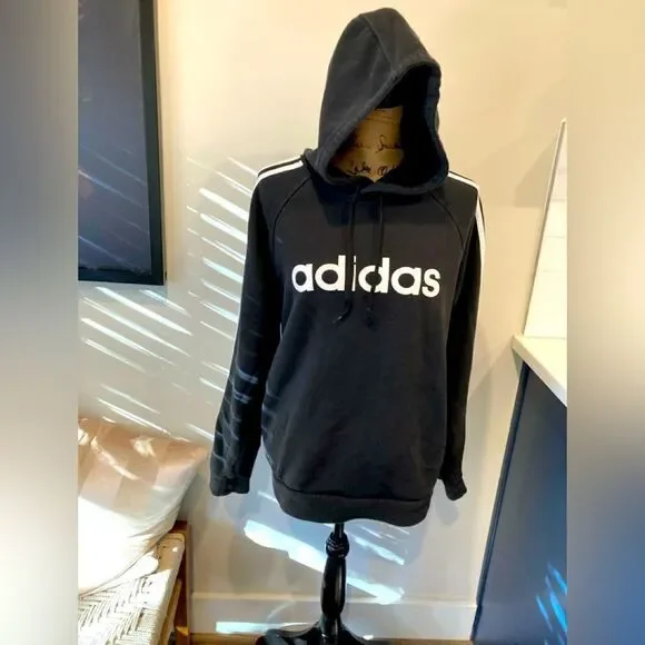 Adidas hooded stripe sweatshirt Small - Picture 1 of 4